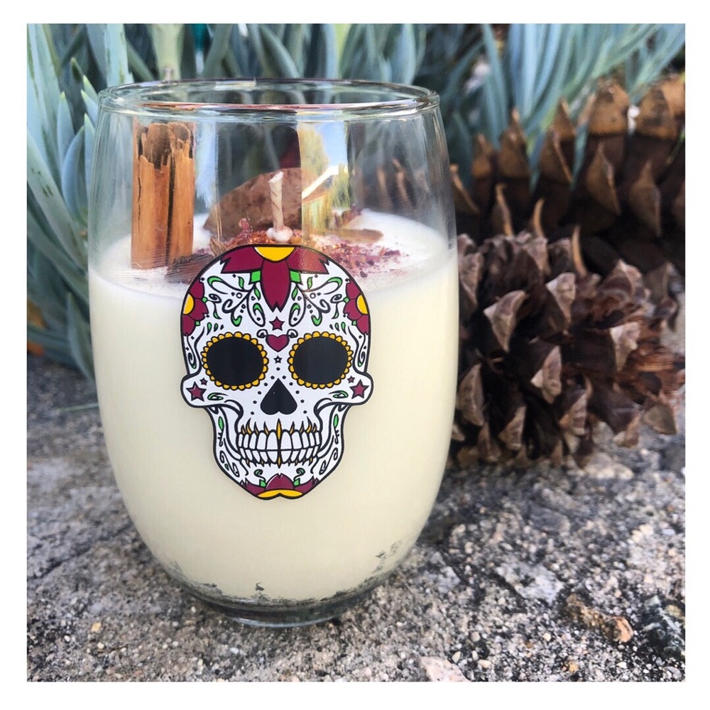 CALAVERA Dia de los Muertes Candle